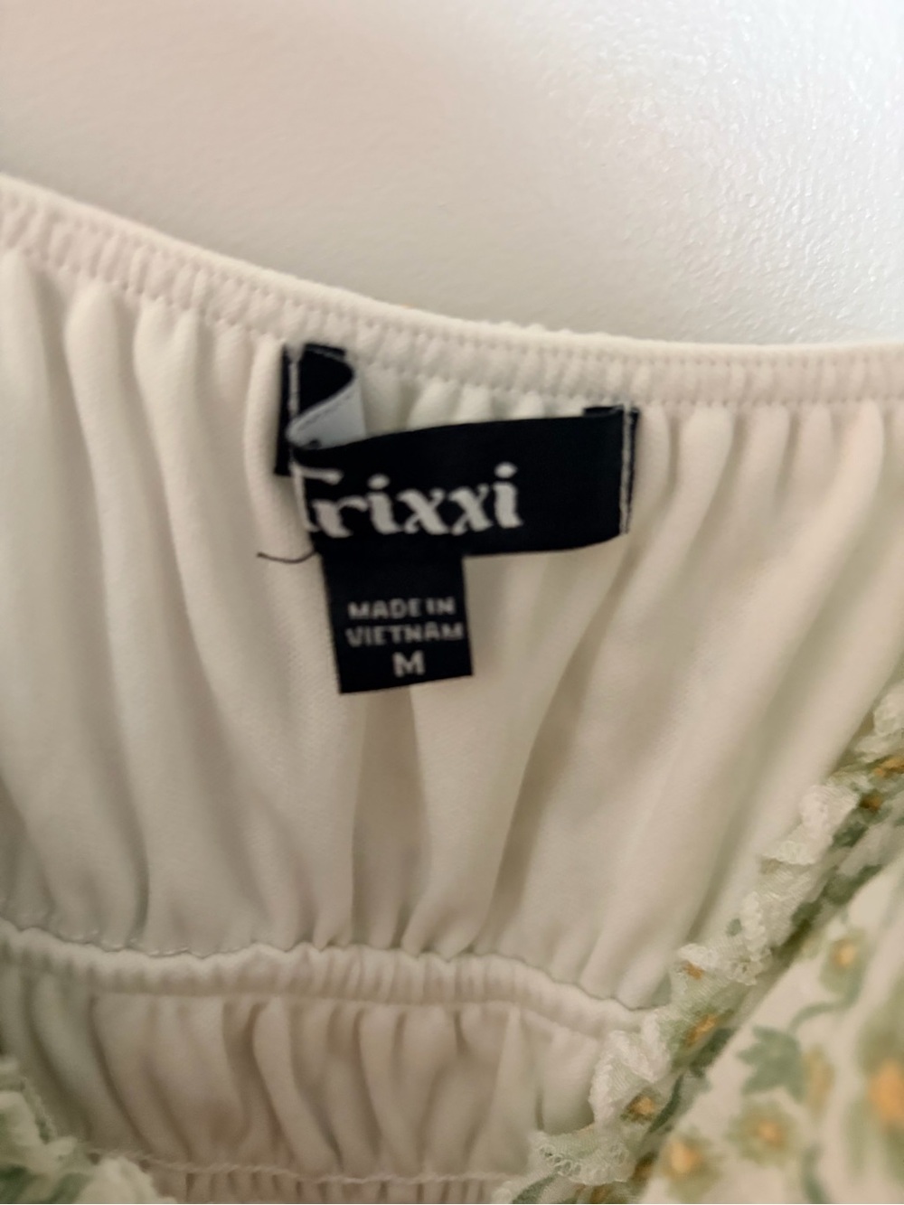 Trixxi Sage Green Floral Spaghetti-Strap Maxi Dress - Picture 3 of 4